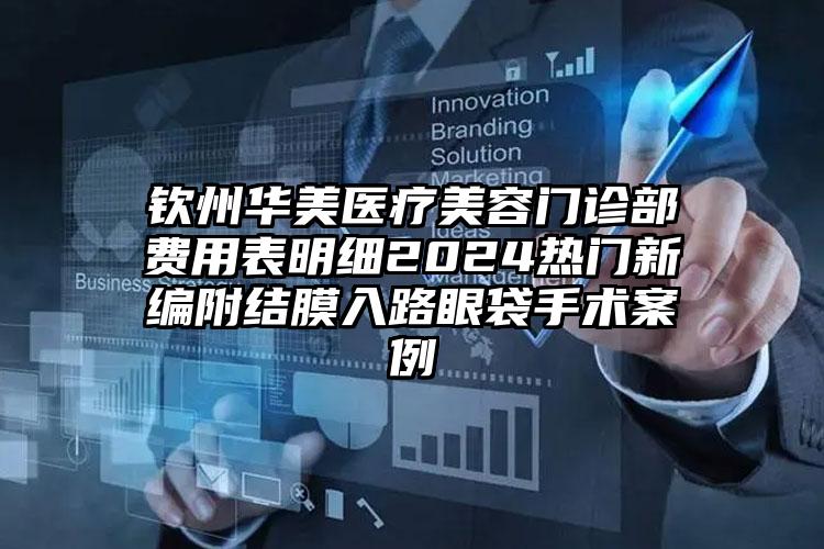 钦州华美医疗美容门诊部费用表明细2024热门新编附结膜入路眼袋手术案例