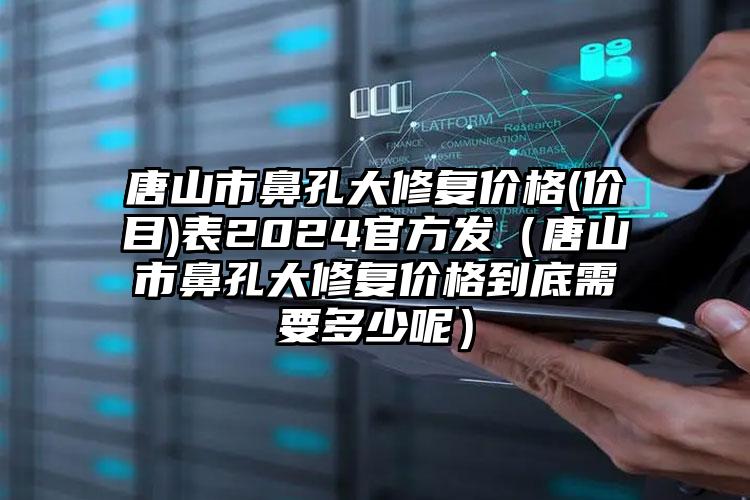 唐山市鼻孔大修复价格(价目)表2024官方发（唐山市鼻孔大修复价格到底需要多少呢）