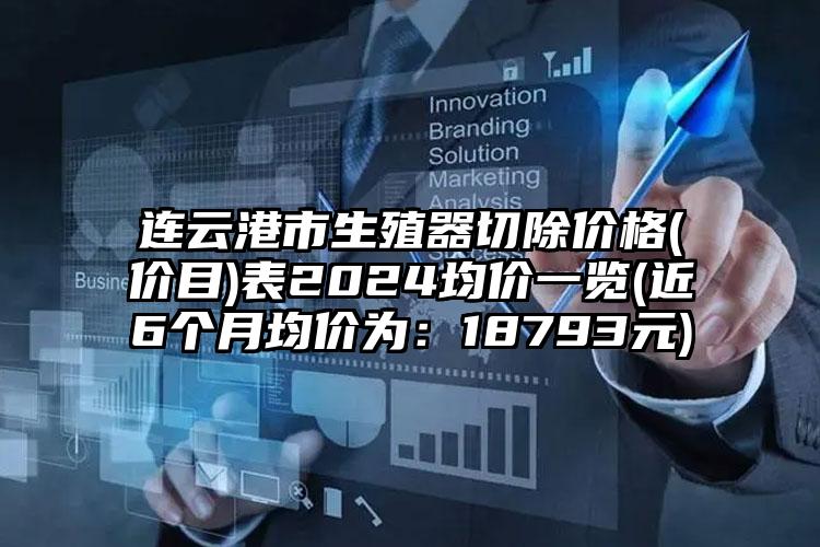 连云港市生殖器切除价格(价目)表2024均价一览(近6个月均价为：18793元)